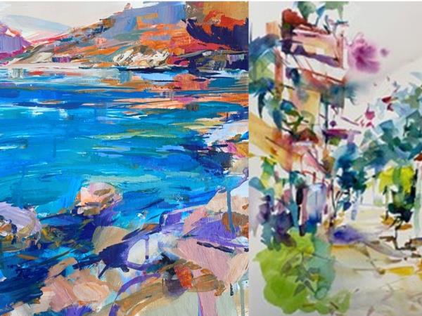Watercolour painting and walking holiday in Greece