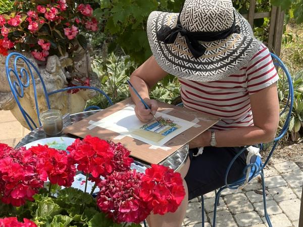 Art holiday in France, sketching & linocut
