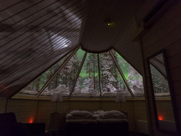 Downhill Skiing and Aurora hunting in Finnish Lapland
