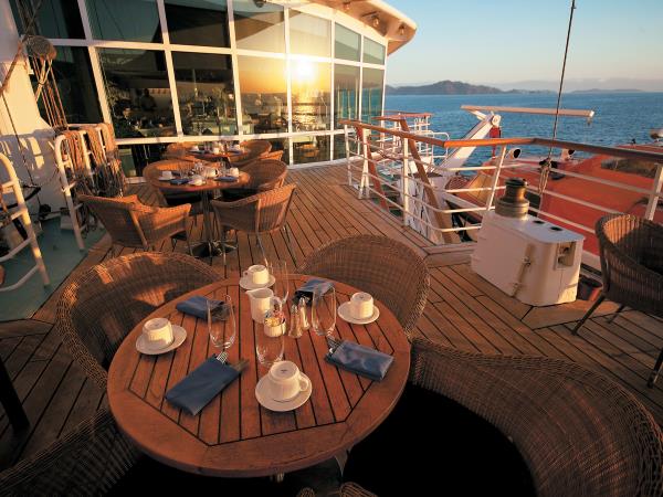 Small ship sail powered Greek Island cruise