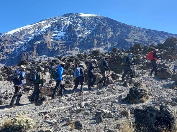 Kilimanjaro Lemosho route hiking in Tanzania
