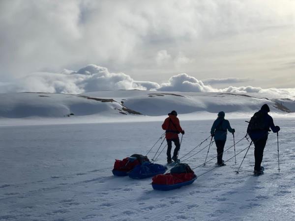 Iceland winter hiking expedition