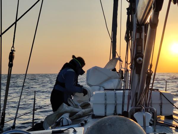 North Sea sailing course, mile builder