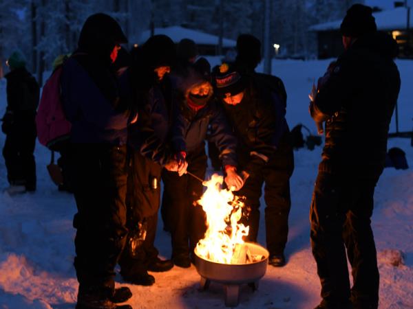 Family winter activity holiday, Finland