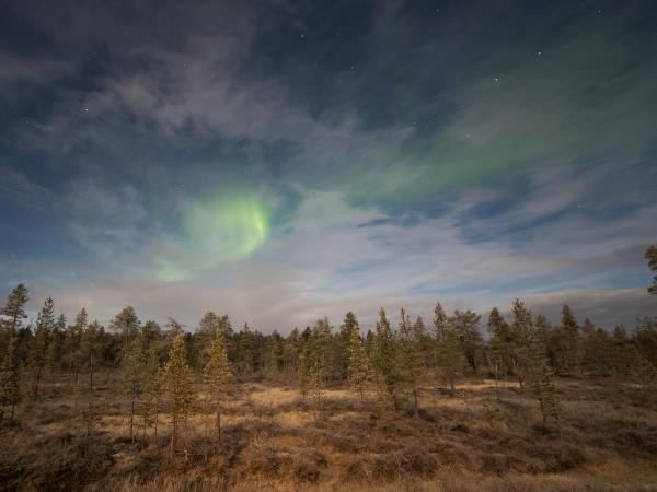 Wilderness auroras holiday during the Finnish Autumn