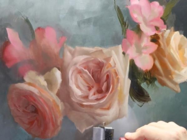 Art floral painting holiday with Catherine Bobkoski