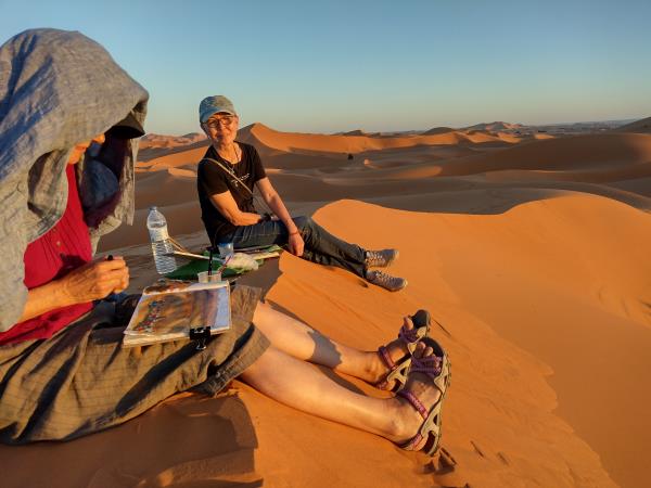 Painting holiday in Moroccan desert