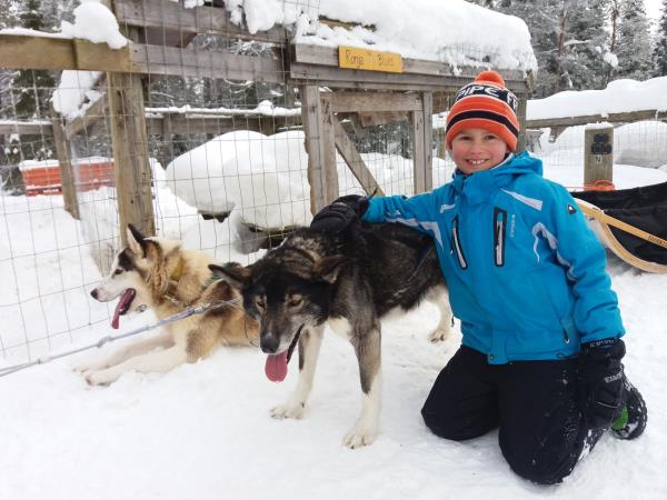 Family winter activity holiday, Finland