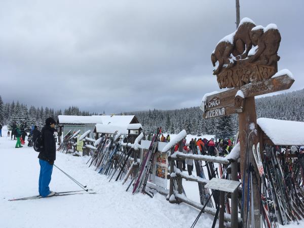 Ski touring winter holiday