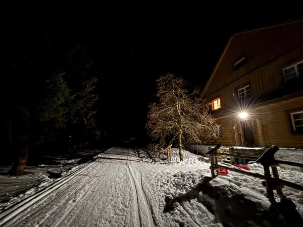 Ski touring winter holiday