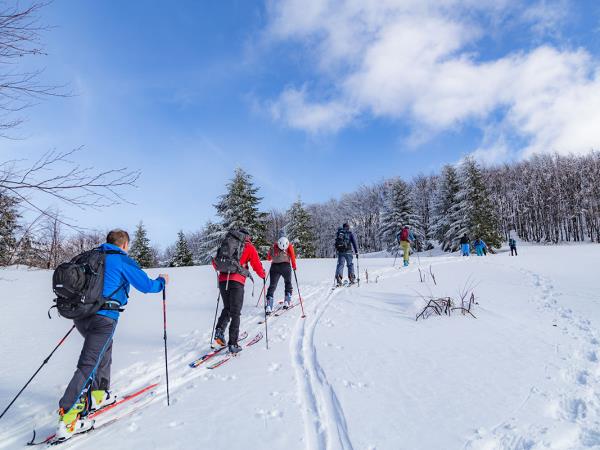 Ski touring winter holiday