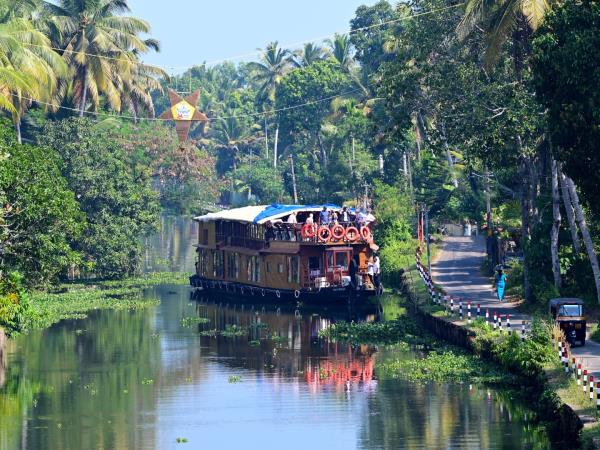 Kerala small ship river cruise, India