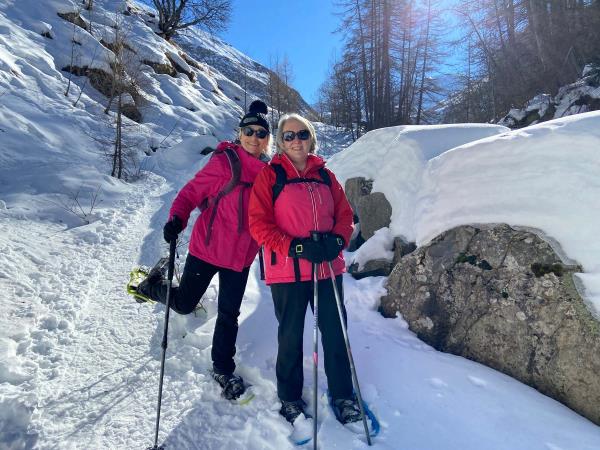 Snowshoeing in the French Alps