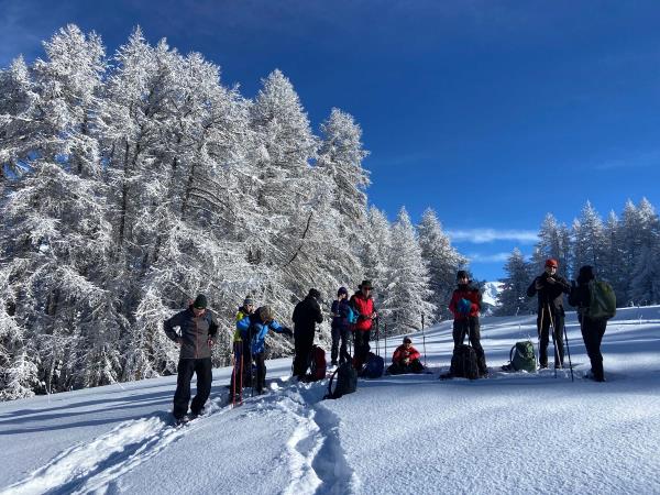Snowshoeing in the French Alps