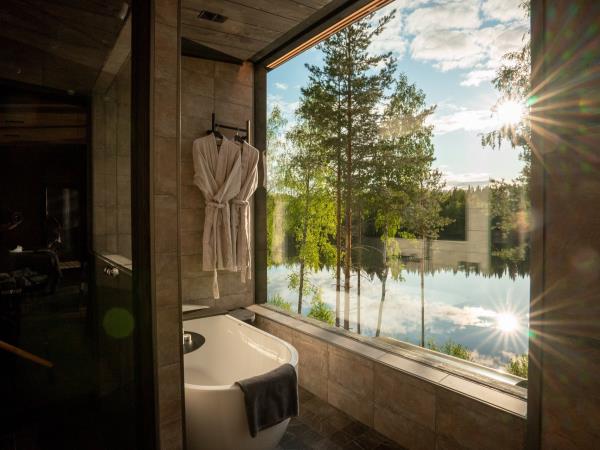 Luxury midnight sun summer holiday in Sweden