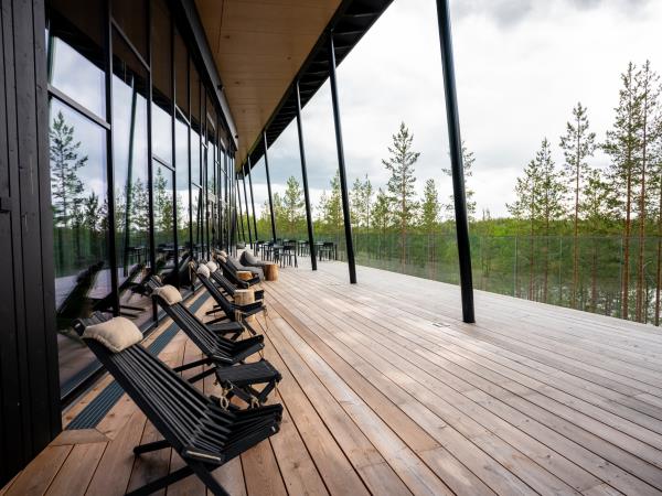 Luxury midnight sun summer holiday in Sweden