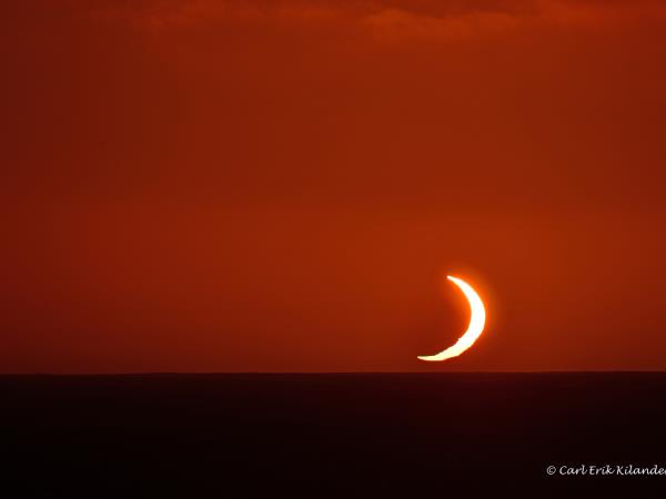 Solar eclipse in Iceland