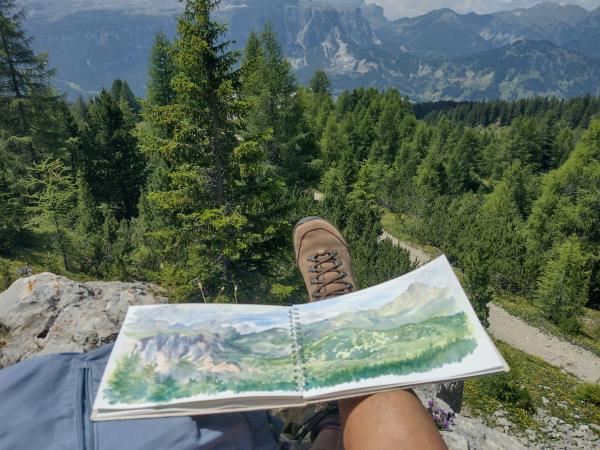 Dolomites painting holiday in Italy