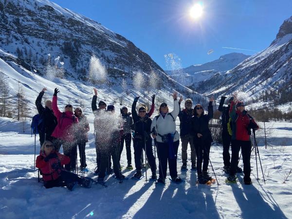 Snowshoeing in the French Alps