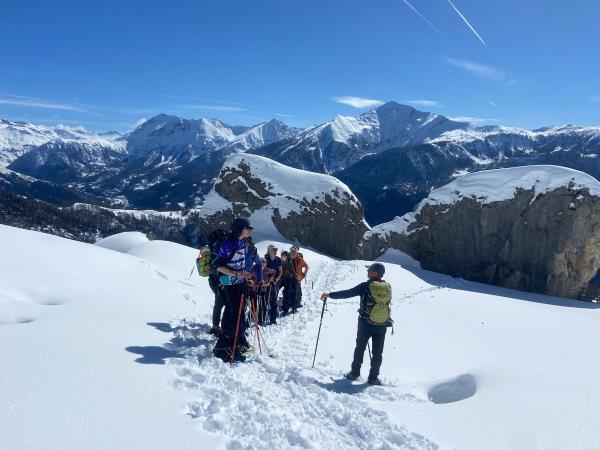 Snowshoeing in the French Alps