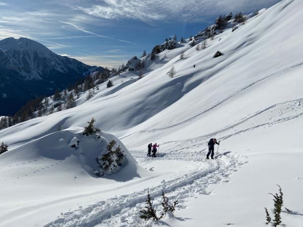 Snowshoeing in the French Alps