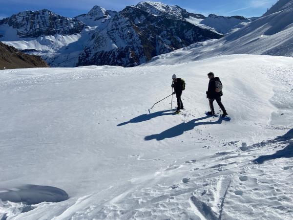 Snowshoeing in the French Alps