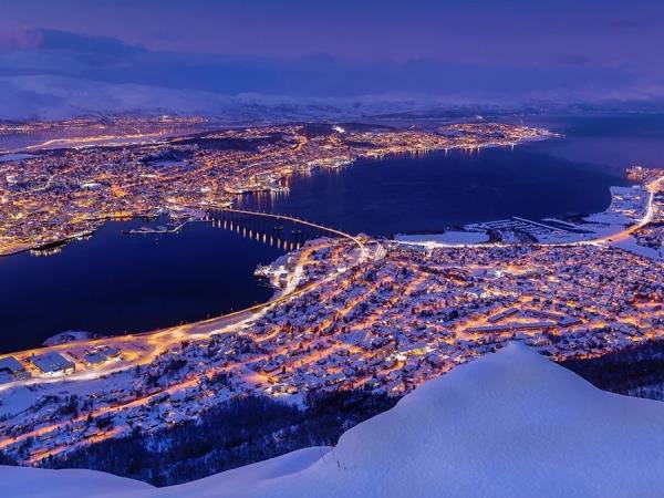 Arctic expedition cruise in Norway,under the Northern Lights