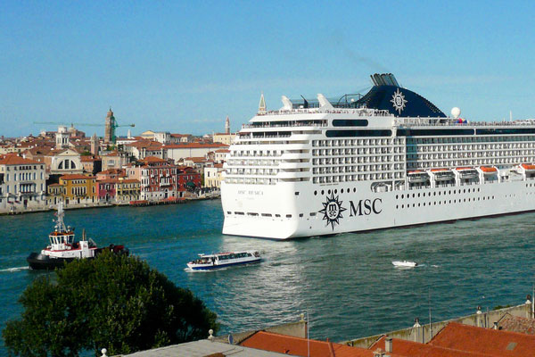 Cruise ship in Venice