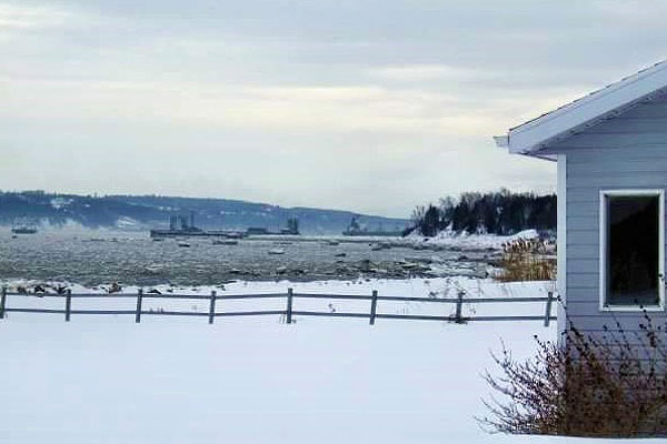 Frozen lake