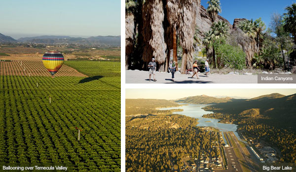 Ballooning over Temecula Valley, Indian Cayons and Big Bear Lake