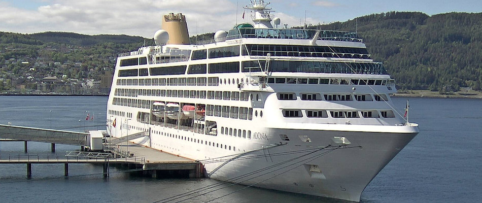 Adonia ship, owned by fathom, a subsidiary of Carnival Corporation