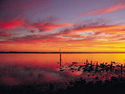 Sunset at Coorong National Park, South Australia. Photo by South Australia Tourist Board