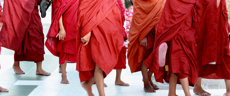 Barefoot in the temple