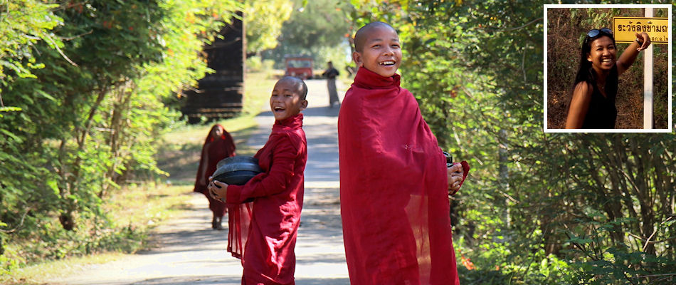 Young monks and (inset) Wi Ord