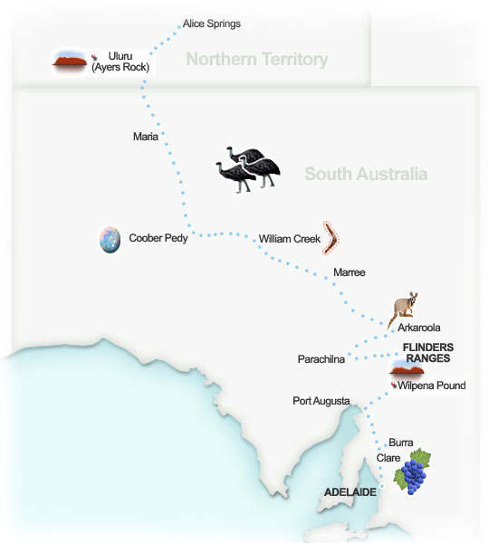 Krympe Behandling Korrupt Explorers Way itinerary, South Australia