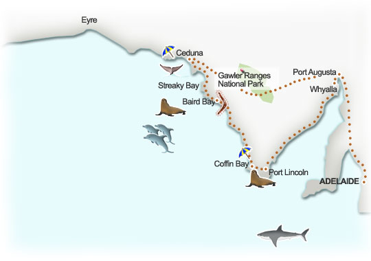 South Australia Peninsula Map Eyre Peninsula Itinerary, South Australia