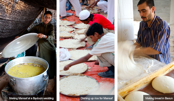 Mansaf, rice and bread making, Jordan. Photos by Huw J Williams