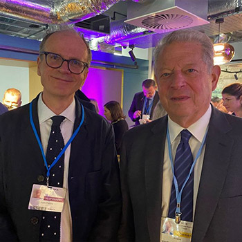 Justin Francis with Al Gore at COP26