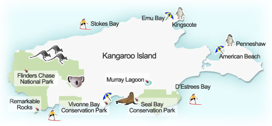 Kangaroo Island Tourist Map