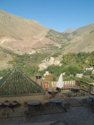 Terrace at Kasbah du Toubkal in the Atlas Mountains