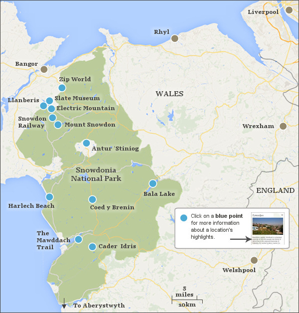 Snowdonia National Park Map