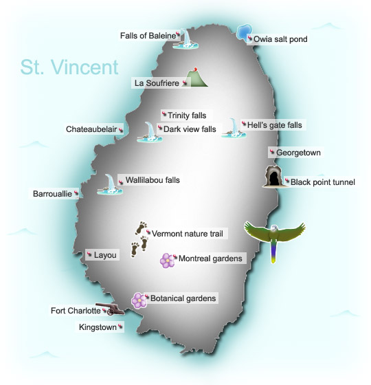 Map of St. Vincent