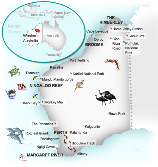 Map of Western Australia