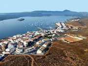 Aerial view of Fornells, Menorca. Photo by Beverley Ward