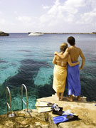 Couple after snorkle, Menorca. Photo by Menorca Tourist Board