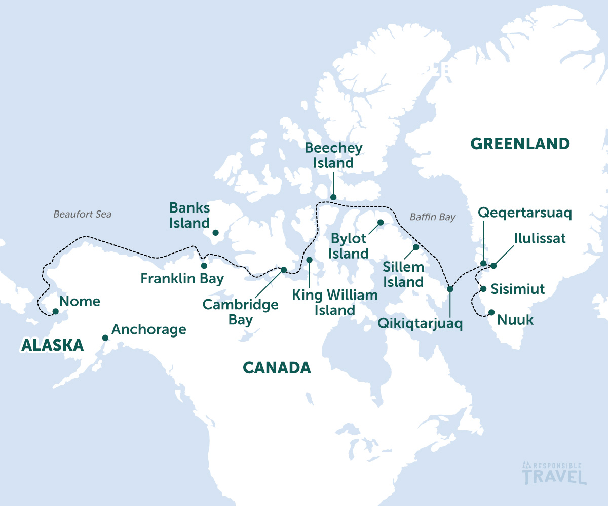 Northwest Passage Cruise Map