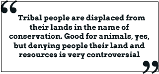 Displaced tribal people