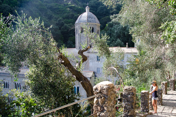 Sarah by a church