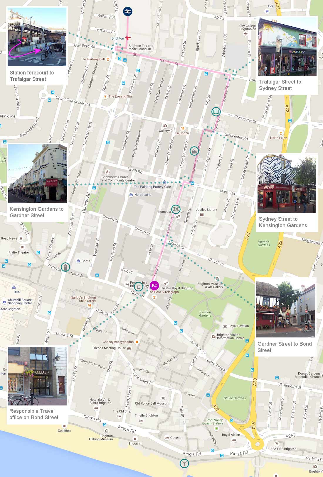 Directions To The Responsible Travel Offices In Brighton