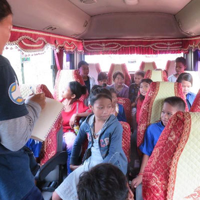 Children on the bus